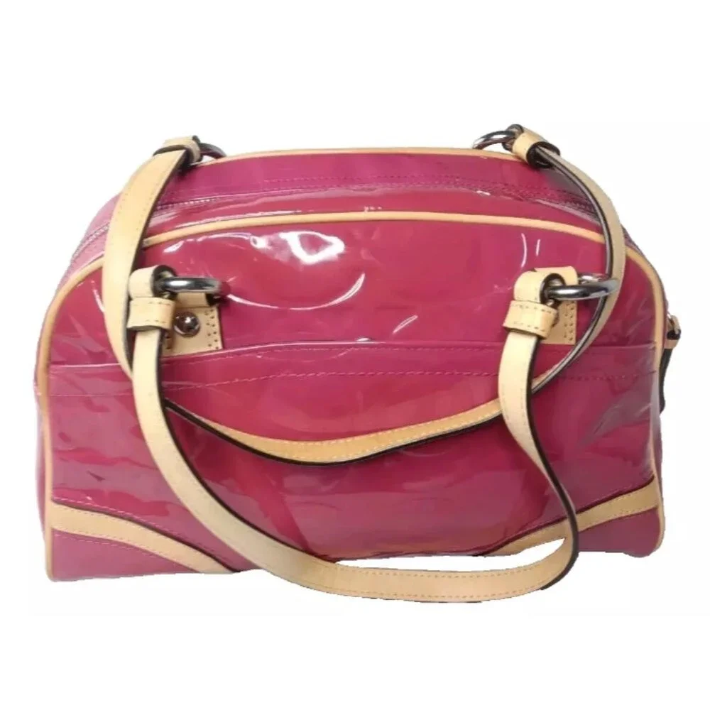 Coach Peyton Embossed Patent Leather Satchel Red Handbag F20065